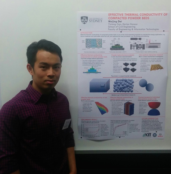 Weijing won 2nd Prize in Poster Presentation 2015