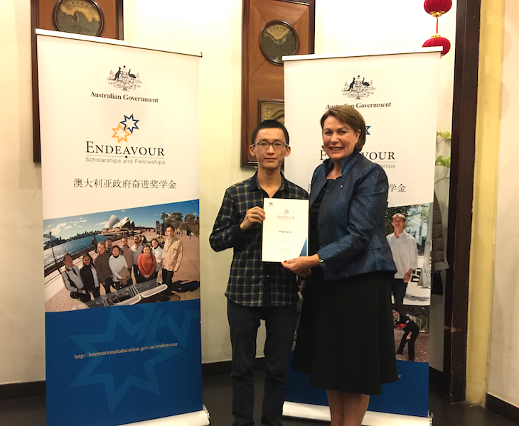 Mingchao awarded Endeavour Research Fellowship